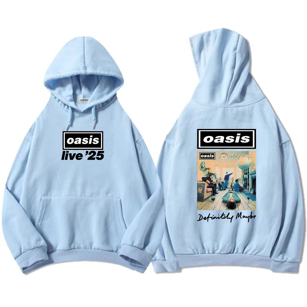 Definitely Maybe Graphic Hoodies Oasis-s Band Live'25 Graphic Sweatshirts Heavy Mental Fashion Men Sudadera Streetwear Unisex Casual Top