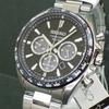 SEIKO SBPY185 Solar Chronograph Black Dial 10 ATM Water-Resistant Watch Men's