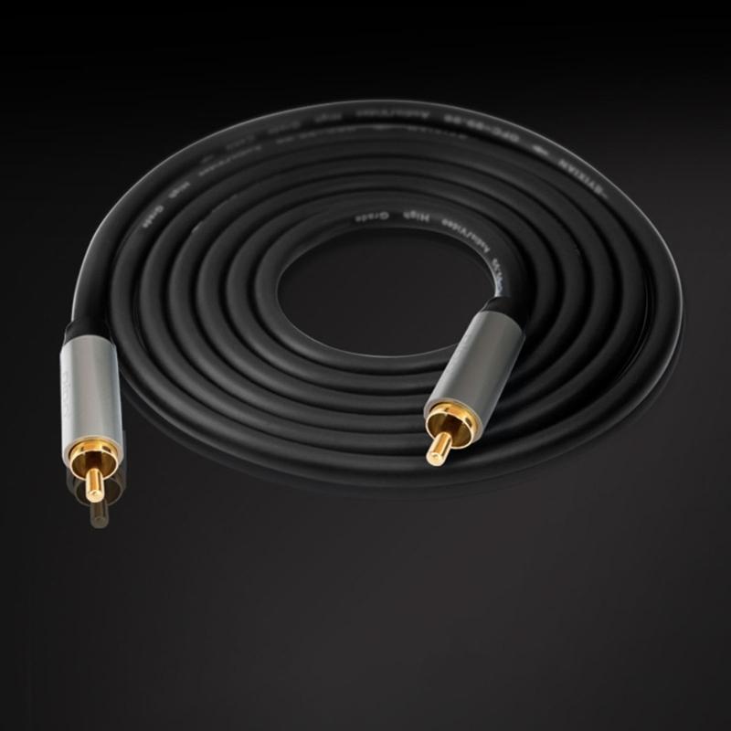 Koaxial-Digital-Audiokabel RCA Stecker auf Stecker SPDIF Stereo-Audiokabel für Heimkino HDTV Verstärker Lautsprecher Soundbar