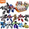Non-Toxic Original Transformer Blind Box Toys Defender Version 1 2 3 Optimus Prime Starscream Bumblebee Building Blocks Action Figure