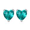 925 Sterling Silver Heart Zircon Piercing Stud Earrings Wedding Luxury Elegant Jewelry For Woman Wholesale Accessories