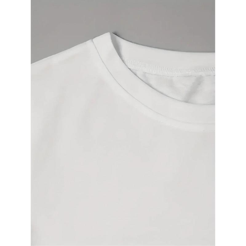 Casual Loose Round Neck T-Shirt for Women Featuring a Floral Heart Print, Suitable for Japanese And Korean Fashion Styles