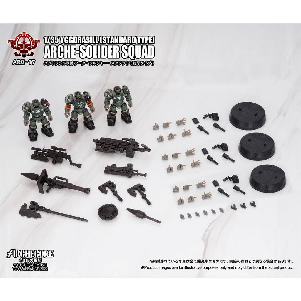 HiPlay TOY ALLIANCE Scale Archecore Yggdrasil Corps Arc Soldier Squad Action Painted and Finished 1/35 ARC-17 (Standard Type) Figure,