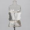 2025 Women's Floral Tube Top Vest - Three-Dimensional Design, Summer Fashion