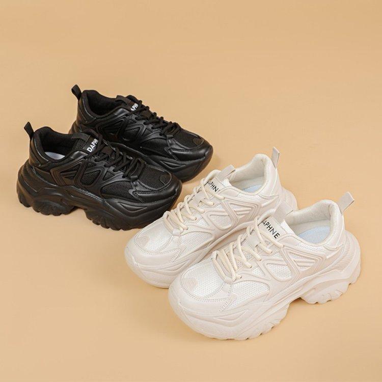 Daddy Schuhe Damen Winter Neu Gummi Weiche Sohle Damen Schuhe Einfarbig Süßer Cooler Stil Damen Freizeit Sneaker Damen