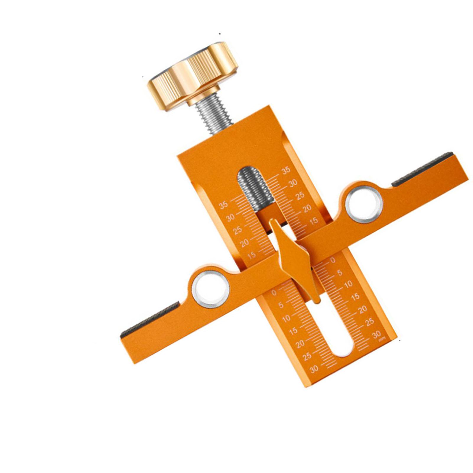 

Cabinet Door Mounting Jig Aluminium Alloy Installation Positioner with 6 8 10mm Drill Bits Woodworking Multi Functional Position Tool