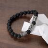 Viking Men Bracelet Norse Runes Stone 8mm Natural Jade Sodalite Turquoise Lava Beads Jewelry Bangles Homme Pulseras