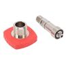 CO2 Tank Connector Red Square G5/8 to 1/4 Bspp Stainless Steel CO2 Tank Connector for Replacement