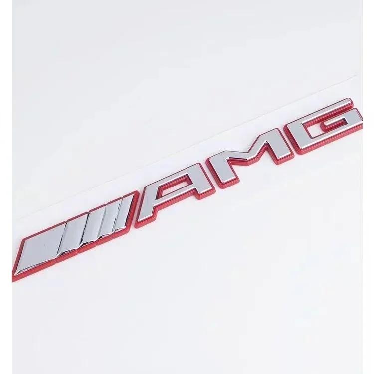 New Color 3D ABS Car Rear Trunk Badge AMG Letters Sticker For Mercedes Benz AMG A B C E G CLA C63S E53 GT SLK W176 W205 W177 O2