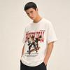 American Street Trendy Brand Men'S T-Shirt Digital Direct Injection Printing Retro Washing Water Old Short-Sleeved T-Shirt Men