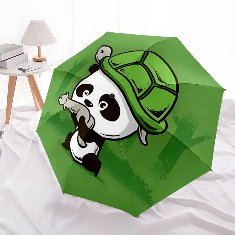 1pc Panda Turtle Auto Open/close, All-Season Portable Folding Umbrella for Women & Men, Travel, Everyday, Formal Events - Compact Luxury Parasol, Outd