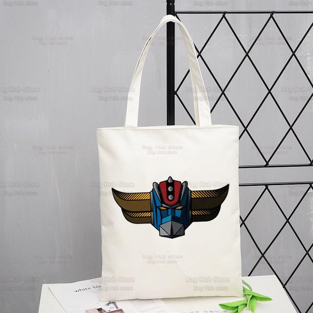 Goldorak Nostalgia Geantă Cumpărături Cumpărături Grendizer OZN Robot Spațial Eco Pânză Goldrake Bolsas De Tela Geantă Sacole Reutilizabile