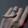 BFCLUB Silver Color Rings for Women Simple Geometric Handmade Irregular Retro Ring Gold Big Allergy For Birthday Gift