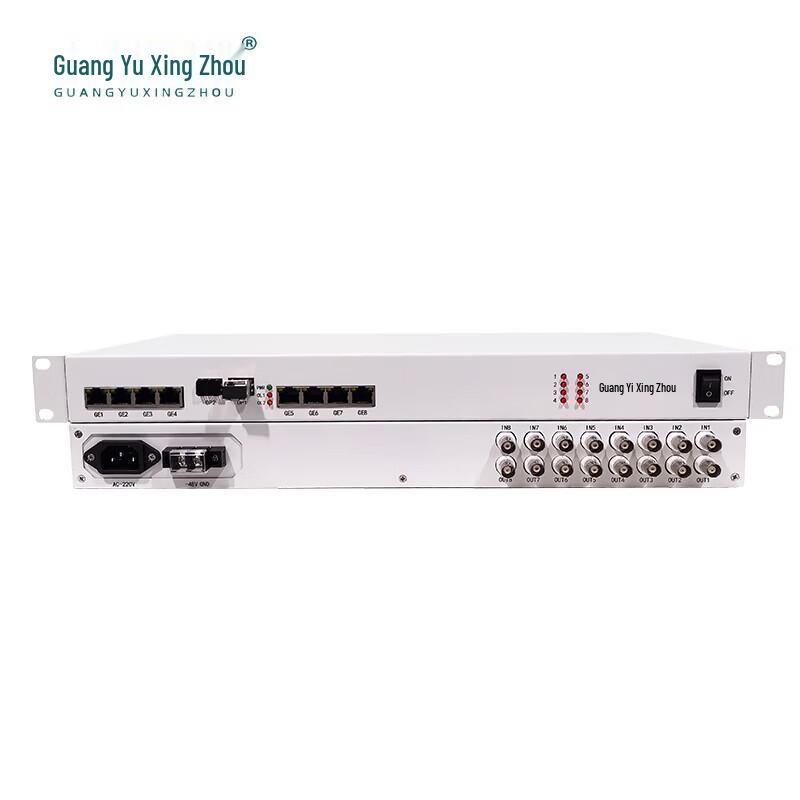Guangyuxingzhou GY-8E18GE 8-Channel E1 to 8-Port Gigabit Ethernet Optical Multiplexer