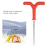 5PCS Threaded Shaft Ice Anchor Set Metal Plastic Tent Stakes Heavy Duty Ground Anchors  Pole Holding