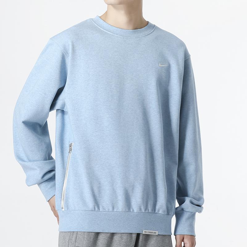 Nike Standard Issue Fleece Crew Neck Sweatshirt Men Tops Blue DQ5821-494