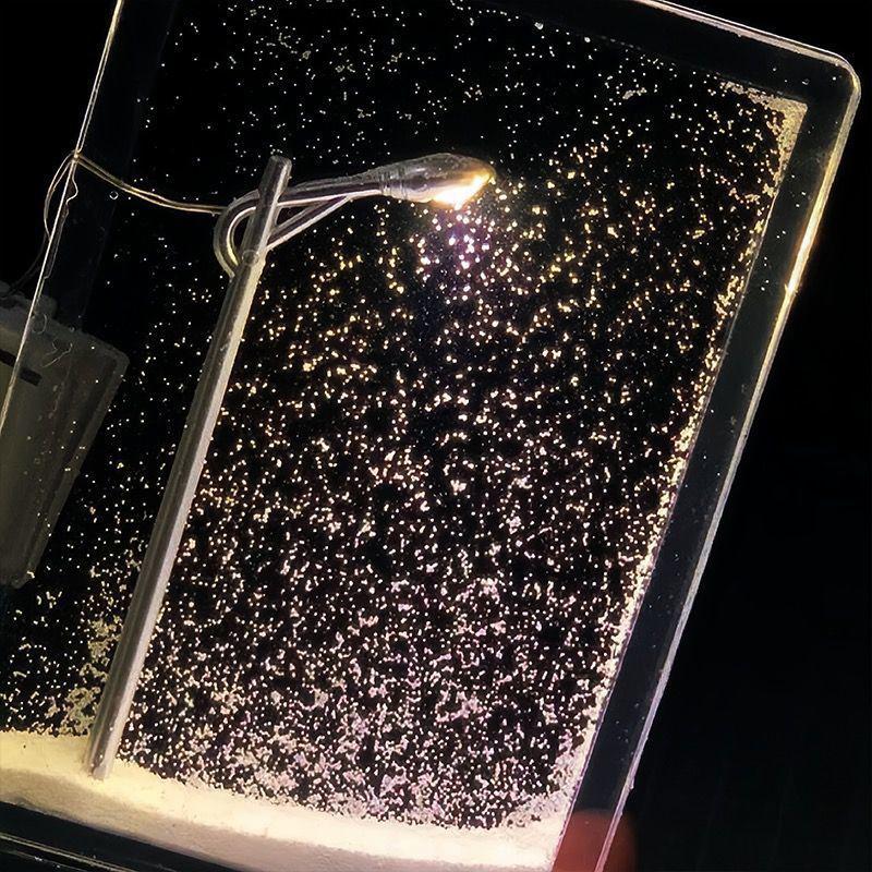 Snow Scene Street Light Snowy Night Flowing Small Night Light Snow Simulation Handmade Diy Material Package Desktop Decor