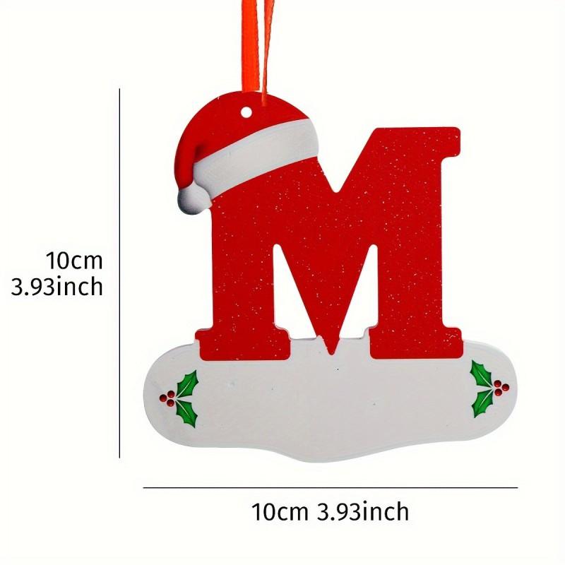 26 Letters Christmas Pendant Alphabet Ornaments Xmas Tree Hanging Decor 2026 Home Party Navidad New Gift Accessory