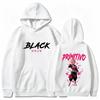 Black Rose Hoodie Goku Dragon Anime Aura Flame Streetwear Aesthetic Pink Black Oversized Casual Sport Sweatshirts