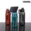 1000 ml Große Kapazität Sport Wasserflasche Auslaufsicherer Kunststoff Wasserkanister Mit Handgriff-Ring Outdoor Radfahren Wandern Strand Fitnessstudio Wasserkocher