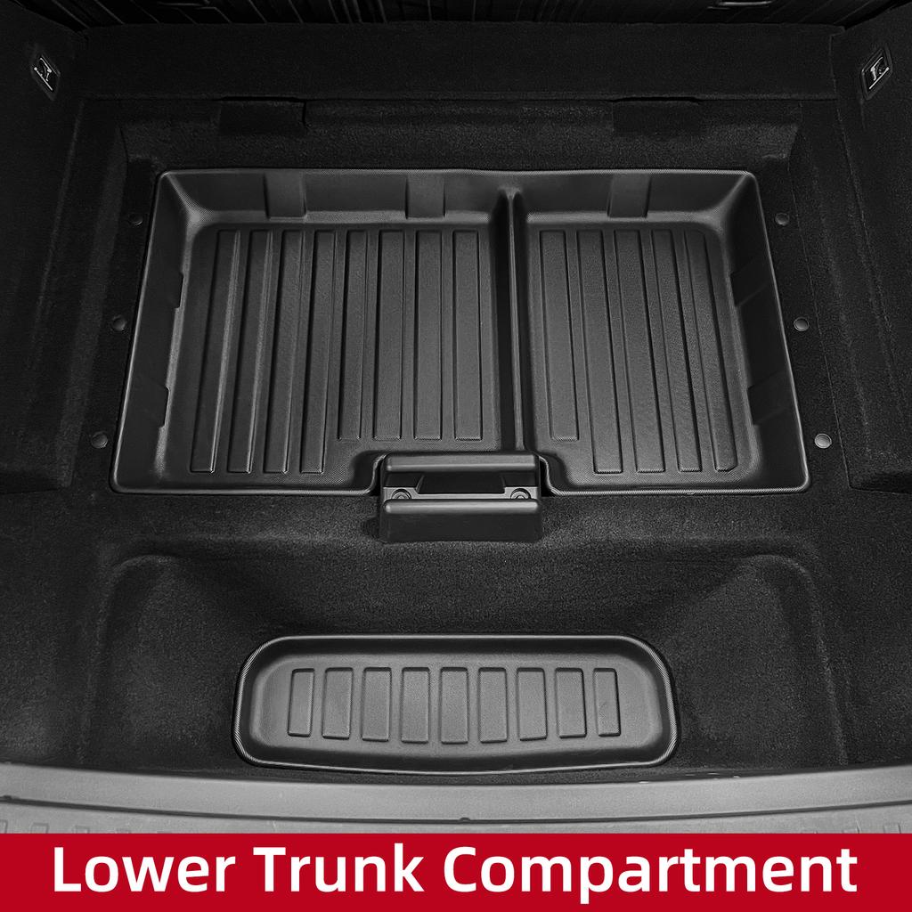 LUCKEASY Right Drive for Zeekr 7X RWD 2026 2025 (Not Fit AWD) All -Weather Floor Mats Seat Back Protector Storage Tray Black