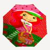 Strawberry Shortcake Automatic Opening/Closing Umbrella - Portable Three-Fold Design with 8-Bone Iron Frame - for Fans, Travelers, and Daily