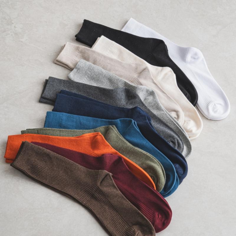 Monfoot Herr Ribbade Långhalsstrumpor Orange