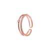 Shertz Cubic Line Layered Open Ring (Silver925)