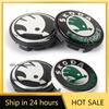 Car Sticker 2025 Hot 4Pcs 55/65mm Car Emblem Wheel Center Hub Caps Covers For Skoda Octavia Kodiaq Enyaq iV Kamiq Scala Superb F