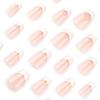 Hot-selling Simple French White Edge Wearing Nail Short Almond Wearing Nail Piece Golden Curve Nail Art Fake Nail