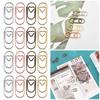 150Pcs Office School Accessories Paper Clips Heart Shape Clips Holder New Binder Clip