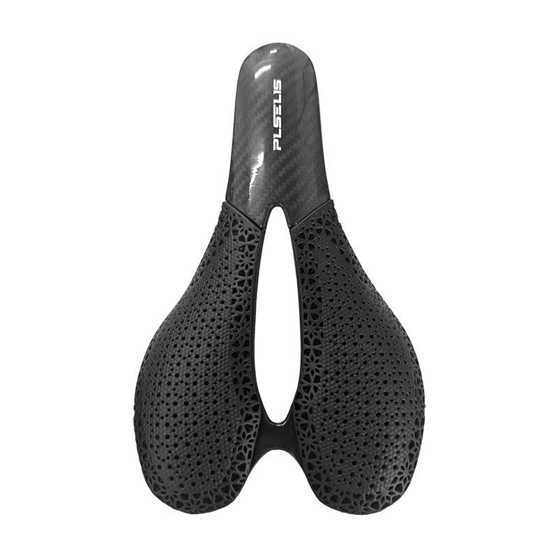 Ultra-Light Carbon Fiber Bike Saddle Road Mountain Bicycles Wide Comfortable Seat With 3D Printed Surface