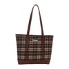 Stylish Large Capacity Tote Bag For Women With Trendy Plaid Design And Versatile Carry Options