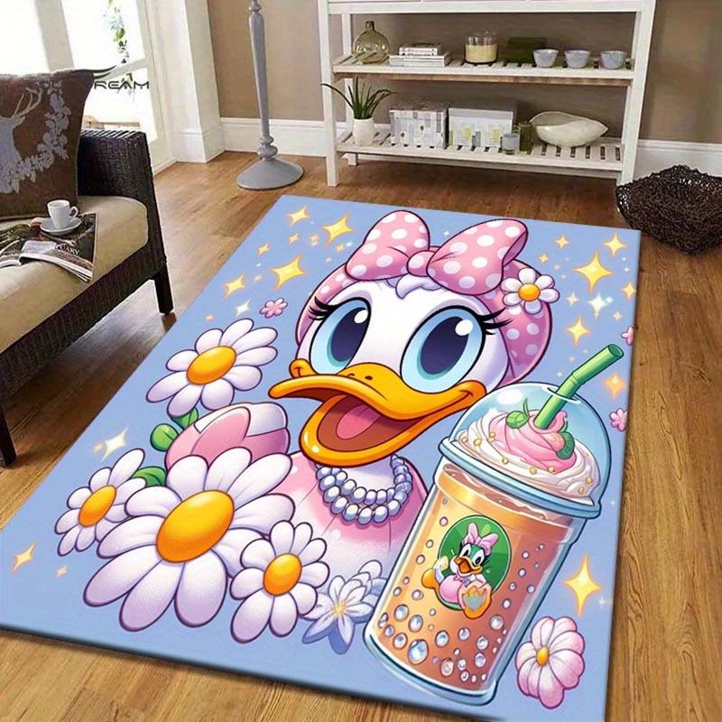 

1pc Daisy Pattern Area Rug Soft Flannel Floor Mat for Living Room, Bedroom, Kitchen, Sofa Coffee Table Floor Mat, Machine Washable 60cm by 90cm