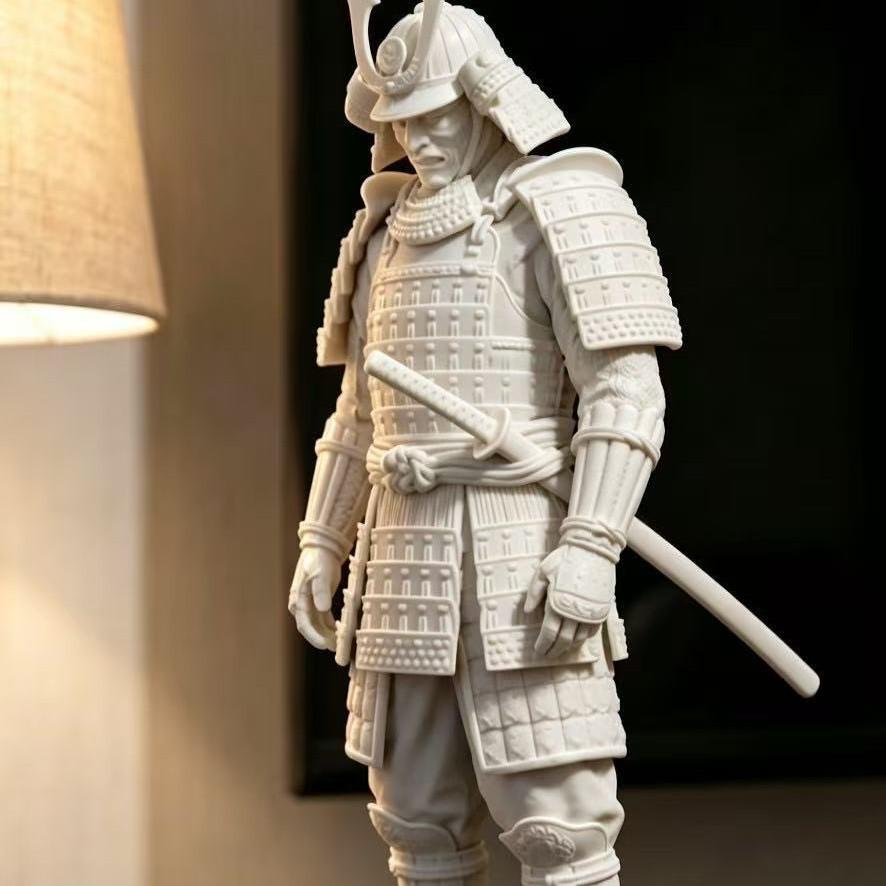 3D Printed Samurai Figure Model: Trendy Halloween Creative Toy