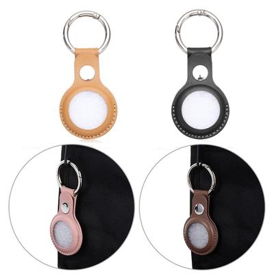 Leather Protective Sleeve Case Cover Protector Shell  Bluetooth Wireless Tracker Anti-lost Device Keychain For  Airtags