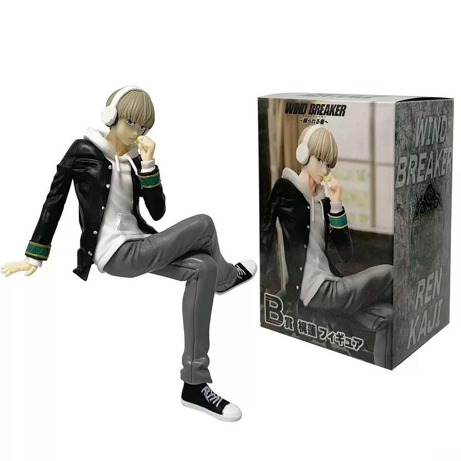 Anime WIND BREAKER Sakura Haruka Figure Kaji Ren Noodle Stopper Figure Sitting Model Toy Gift Doll Aciton Figure
