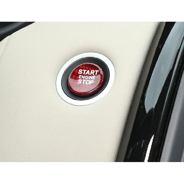 Carbon Fiber Red One-Button Start Switch Cover Trim Fit For Land Rover 10-