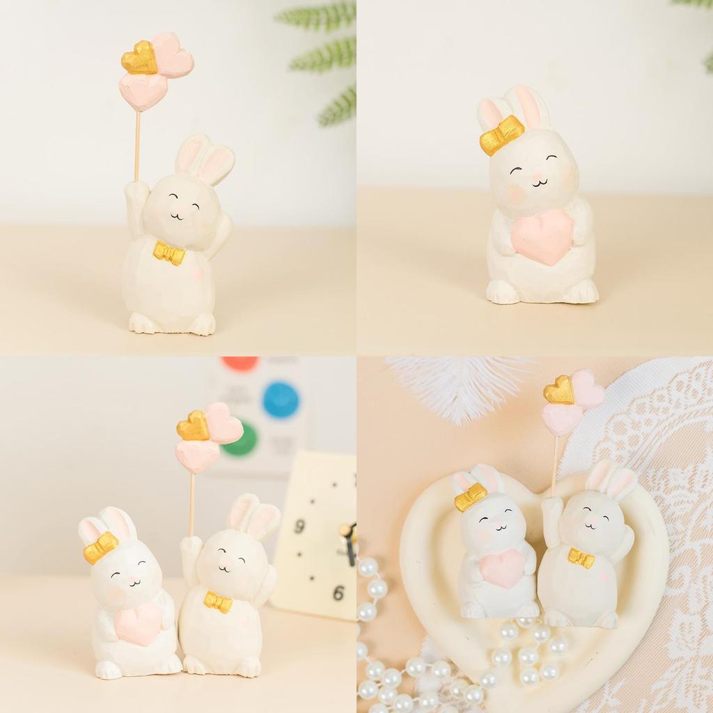 Wooden Craft Bunny Decor With Engraved Design For Home Entryway And Gift Giving