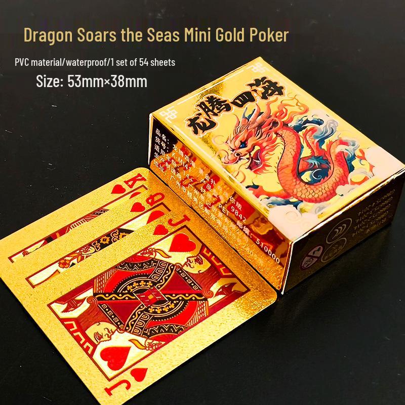 

Высококачественные водонепроницаемые карты для покера из прочного ПВХ с золотой фольгой для игр на вечеринках
