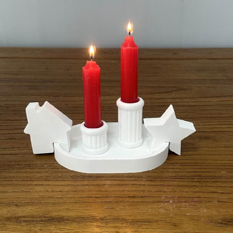 Kerzenhalter Gussformen Harzformen DIY Ovaler Kerzenhalter Silikonform