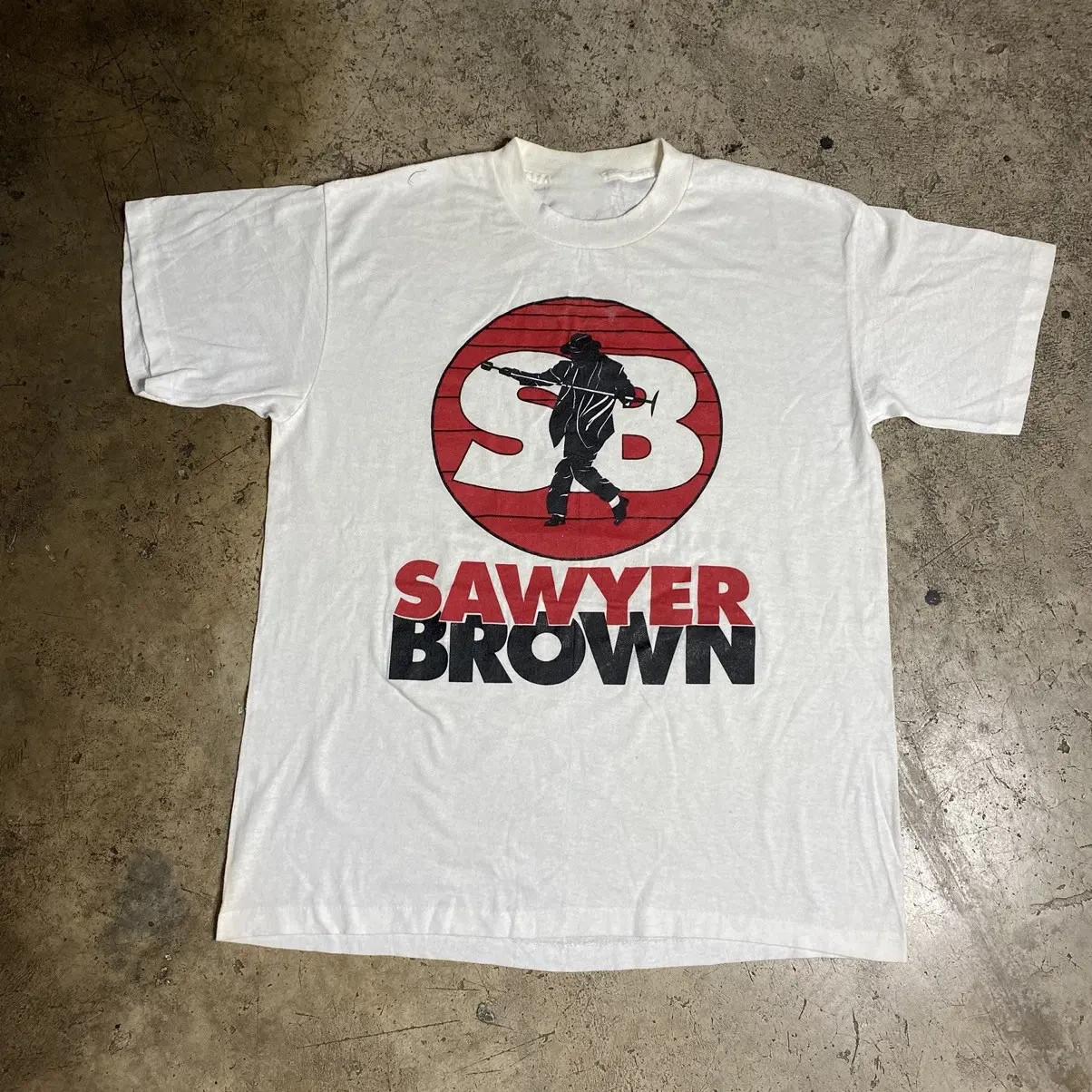 

Rare! Sawyer Brown Band Rock Music White S to 5XL Shirt SG458 S разноцветный