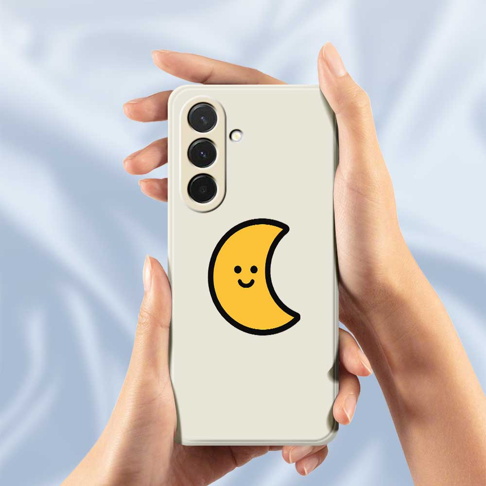 For Samsung Galaxy A36 5G Case Yellow Moon Pattern Printing Straight Edge TPU Phone Back Cover