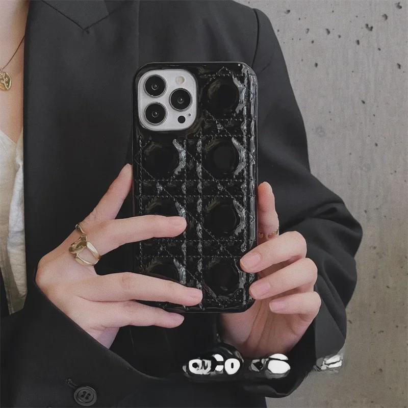 Lackleder-Nähte in Bonbonfarben für Apple 11 Pro Max/12 Pro/14 Pro Max