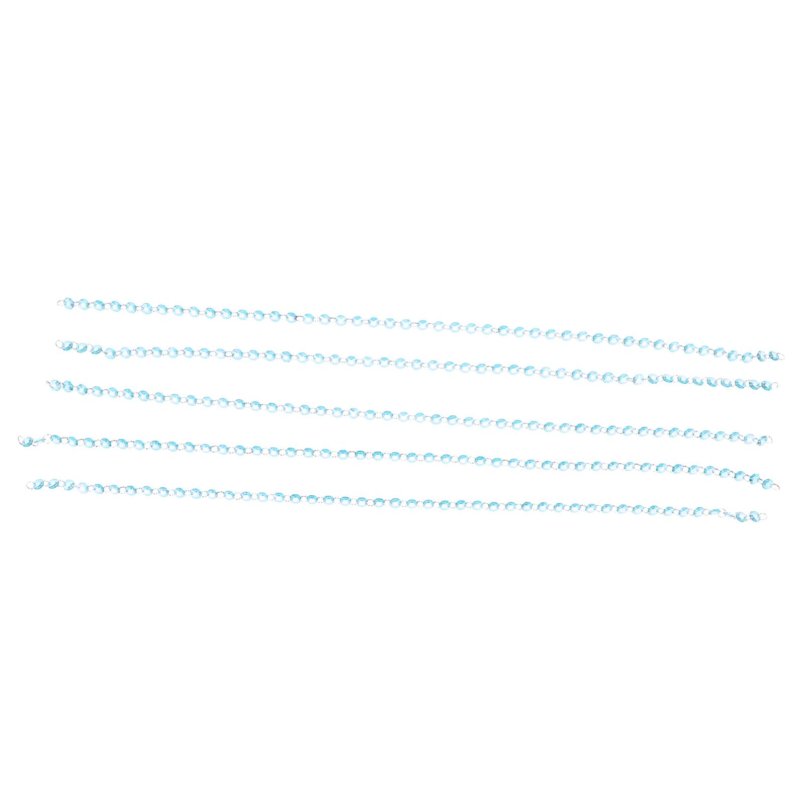 

5 шт. акриловая хрустальная гирлянда прочное соединение элегантная многоцелевая хрустальная гирлянда из бусин для свадьбы Blue