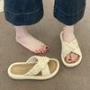 Stepping on shit soft-soled slippers for women's summer outer wear 2025 new non-slip, wear-resistant and versatile casual wheat ear cool slippers