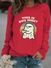 Women's Autumn/Winter Long-Sleeve Cartoon Ghost Pullover Hoodie