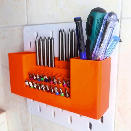 Yousheng 50-Hole Drill Bit Organizer Hex Bit Storage Box Screwdriver Bits Holder Impact Driver Bit Organizer Tool Box for Workbench Shed Workshop