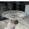 Light Luxury Glass Fruit Plate Living Room Nut Dessert Candy Snack Home Kitchen Tableware High Foot