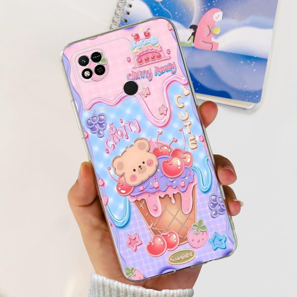 For Xiaomi Redmi 10A Case New Fashion Flower Butterfly Transparent Silicone Cover For Xiomi Redmi 10A Funda Redmi10a 10 A Bumper